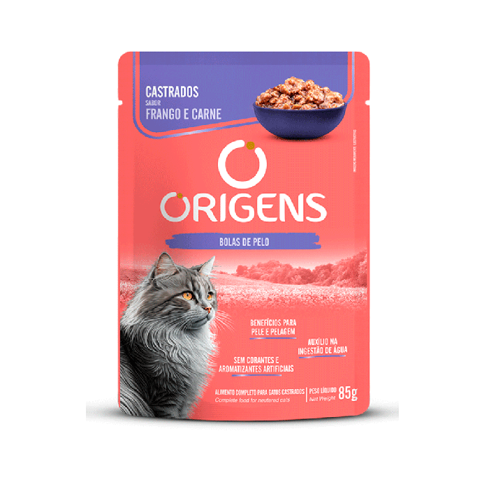 Sache Origens Gatos Castrados Frango e Carne 85 g :: Pet Shop Felit